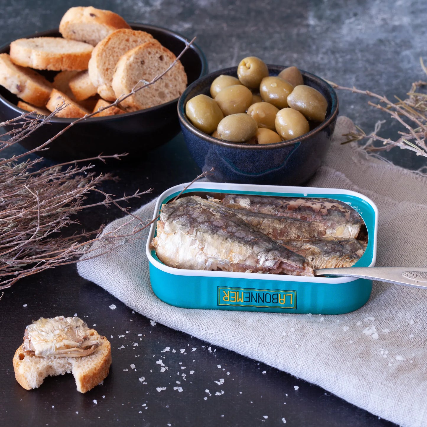 Sardines à l'huile d'olive et fleur de sel - 115g
