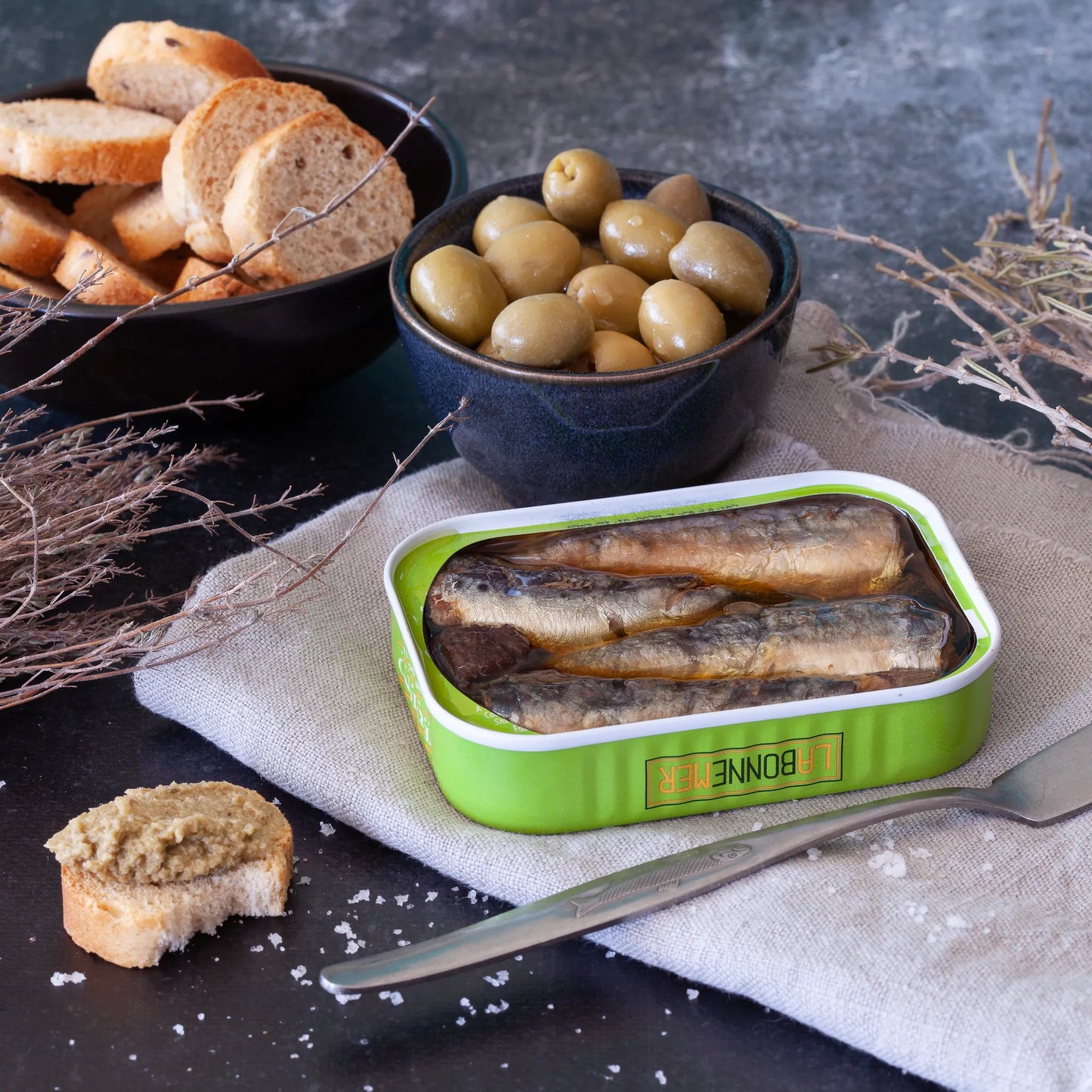 Canned sardines with tapenade - 115g